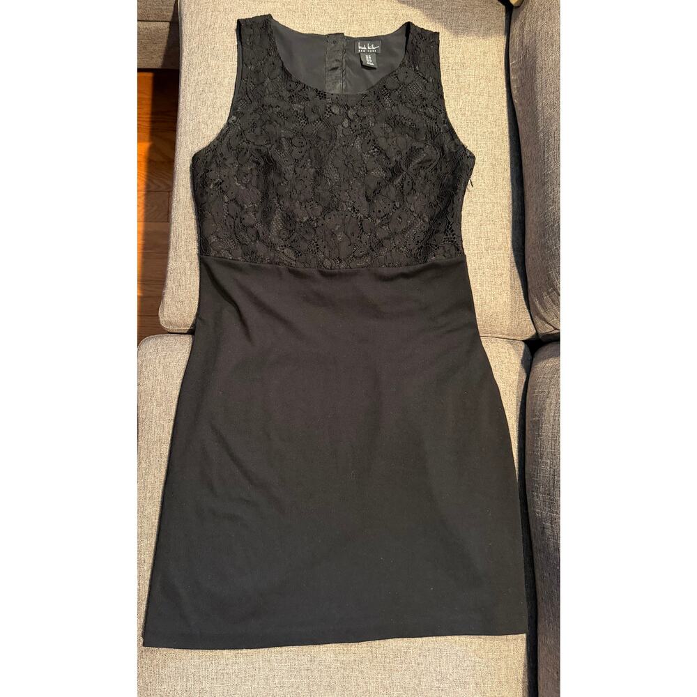 Nicole Miller Black Lace Cocktail Dress | Elegant Fit & Flare Party Dress